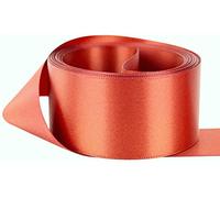 Ruban de satin de cuivre - 50 mm de large - 3 m - Achetez 3 et obtenez 1 ruban gratuit pour cadeaux, couture, fêtes, événements, robes, mariages, Noël, travaux manuels, nœuds, bricolage, bouquets