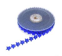 Ruban de satin doré de 15 m pour projets de bricolage, décorations de mariage et fournitures de fête, facile à personnaliser (bleu)
