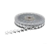 Ruban de satin doré de 15 m pour projets de bricolage, décorations de mariage et fournitures de fête, facile à personnaliser (argenté)