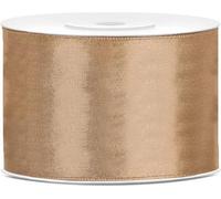 Ruban de satin doré de 50 mm de large et de 25 m de long - idéal pour les décorations et les projets créatifs ! Soulignez votre style et donnez vie à votre univers avec nous !
