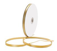 Ruban de Satin Doré Simple Face, 6 mm x 90 m Ruban Satin Polyester Noeud et Emballage Cadeau, Ruban Décoratif Mariage, pour Baptême Anniversaire Célébration Arts Artisanat