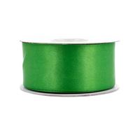 Ruban de satin double face 38 mm x 20 m - Couleur au choix : 6/10/25/38 mm - Couleur résistante et lavable - Ruban pour mariage - Ruban cadeau pour emballage, décoration, loisirs créatifs - Vert 580