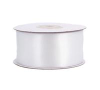 Ruban de satin double face 38 mm x 20 m - Couleur au choix : 6/10/25/38 mm - Couleur résistante et lavable - Ruban pour mariage - Ruban cadeau pour emballage, décoration, bricolage - Blanc 029