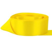 Ruban de satin double face de 20 mm x 10 m, parfait pour cadeaux, couture, fêtes, événements, robes, mariages, travaux manuels, nœuds de voiture, bricolage, bouquets, gâteaux, etc. (jaune)