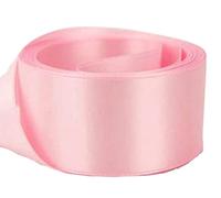 Ruban de satin double face - Taille 50 mm x 5 m - Rose clair - Parfait pour cadeaux, emballage, couture, fêtes, décorations, événements, robes, mariages, Noël, travaux manuels, nœuds de voiture