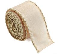 Ruban de satin durable en tissu pour emballer et décorer des cadeaux de Noël, des couronnes et des arbres avec des nœuds élégants (B)