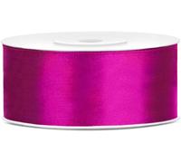 Ruban De Satin Fuchsia 25 M De Long X 25 Mm - Ruban Décoratif - Fuchsia - Emballage Cadeau - Ruban Floral - Ruban De Mariage - Fuchsia