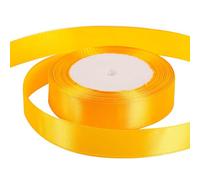 Ruban de satin orange de 25 mm d'épaisseur pour emballage cadeau - 25 mm d'épaisseur - Pour travaux manuels, nœuds pour cheveux, Noël, gâteaux, fête de mariage, ballons, voiture, décoration