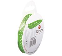 Ruban De Satin Pointillé, Vert Moyen, 9,5 Mm, Rouleau 10 M