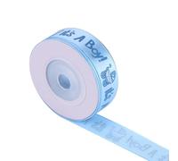 Ruban de Satin pour Baptême et Fête de Naissance, 10 Mètres, Bleu, Polyester, avec Impression 'C'est un Garçon', 2 cm de Largeur, Décoration de Fête