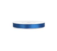 PartyDeco Ruban de satin pour décoration de mariage 25 m x 6 mm Bleu