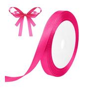 Ruban de Satin Rouge Rosé 10mm x 23m Rouge Rosé Ruban Cadeau Ruban de Satin pour L'emballage de Cadeaux, Bricolage, Couture, Décorations de Mariage, Décorations de Noël