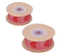 Ruban de Satin Ruban de Fil d'impression d'amour 2,5 cm de Large Friction Forte Lavable Ne se décolore Pas pour la décoration de Mariage Emballage Cadeau Artisanat Polyester 2