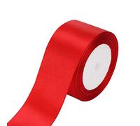 Ruban de satin solide LuLiyLdJ, rouge, 25 m x 40 mm, emballage cadeau de mariage