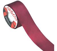 Ruban de satin Star Quality de 5,1 cm de large par bobine de 22,9 m | Ruban en polyester pour arrangements floraux, bouquets de mariage, et grands projets de bricolage | Ruban tissé sans décoloration, bordeaux, 2 Inch Width