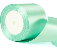 Ruban De Satin Vert Menthe De 75 Mm De Large, 7,6 Cm D'épaisseur, Vert Sarcelle Pour Voiture De Mariage, Emballage Cadeau, Emballage Cadeau, Artisanat De Bouquet Et Décoration De N?ud
