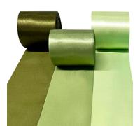 Ruban de satin vert sauge - 60 m de long - 50 mm de large - Pour bricolage, emballage cadeau, cartes d'invitation, bouquet de mariée, arrière-plan de fête, anniversaire, fiançailles, fête nuptiale