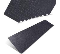 Ruban de Sécurité Antidérapant Noir, Semelles Adhésives Antidérapantes pour Escaliers, Bande de Roulement 15 cm x 60 cm, Coins Arrondis Bandes Antidérapantes, Sécurité Enfant, Lot de 10