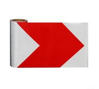Ruban de sécurité réfléchissant 5 cm X autocollant haute visibilité pour voiture, camion, remorque, utilisation en extérieur Jaune/noir (blanc + rouge)