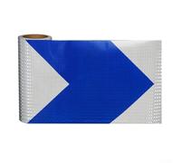 Ruban de sécurité réfléchissant extérieur en PVC pour une meilleure visibilité sur les véhicules, les équipements mécaniques et les canaux de transport (blanc + bleu)