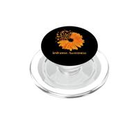 Ruban de Sensibilisation à la leucémie - Fleur Orange - Hope Fighter PopSockets PopGrip pour MagSafe