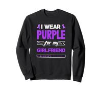 Ruban de Sensibilisation à la maladie d'Alzheimer « I Wear Purple for My Girlfriend » Sweatshirt