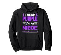 Ruban de Sensibilisation à la maladie d'Alzheimer « I Wear Purple for My Niece » Sweat à Capuche