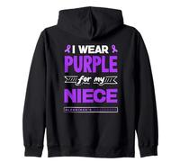 Ruban de Sensibilisation à la maladie d'Alzheimer « I Wear Purple for My Niece » Sweat à Capuche