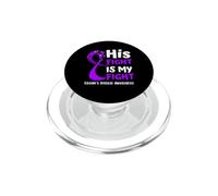 Ruban de Sensibilisation à la maladie de Crohn Famille Violet Fighter PopSockets PopGrip pour MagSafe