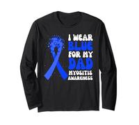 Ruban de Sensibilisation à la myosite « I Wear Blue for My Dad » Manche Longue