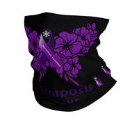 Ruban De Sensibilisation À La Sarcoïdose, Fleur, Papillon Homme Femme Cache Cou Multifonctionnel Foulard Coupe-Vent Bandana pour Vélo Moto Voyage Sport