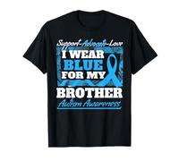Ruban de Sensibilisation à l'Autisme « I Wear Blue for My Brother » T-Shirt