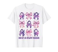 Ruban de Sensibilisation à l'épilepsie « Mom of an Epilepsy Warrior » Violet T-Shirt