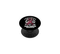 Ruban de Sensibilisation au Cancer buccal incassable Bordeaux PopSockets PopGrip Adhésif