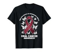 Ruban de Sensibilisation au Cancer buccal incassable Bordeaux T-Shirt Graphique avec Valeur