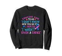 Ruban de Sensibilisation au Cancer de la thyroïde Bleu/Rose/Bleu Sarcelle Sweatshirt