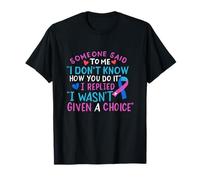 Ruban de Sensibilisation au Cancer de la thyroïde Bleu/Rose/Bleu Sarcelle T-Shirt