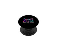 Ruban de Sensibilisation au Cancer de la thyroïde, Bleu Sarcelle, Rose PopSockets PopGrip Adhésif