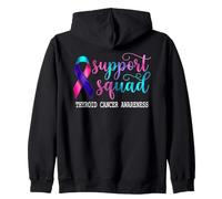 Ruban de Sensibilisation au Cancer de la thyroïde, Bleu Sarcelle, Rose Sweat à Capuche