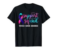 Ruban de Sensibilisation au Cancer de la thyroïde, Bleu Sarcelle, Rose T-Shirt