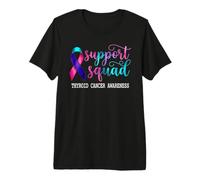 Ruban de Sensibilisation au Cancer de la thyroïde, Bleu Sarcelle, Rose T-Shirt Haut de Gamme