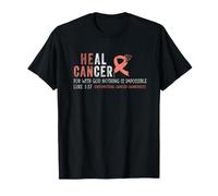 Ruban de Sensibilisation au Cancer de l'endomètre Survivant utérin Peach T-Shirt