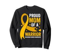 Ruban de sensibilisation au cancer de l'enfance fière maman d'un guerrier Sweatshirt