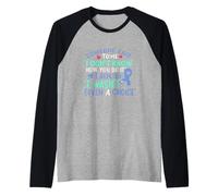 Ruban de Sensibilisation au Cancer de l'estomac Bleu Fighter Gastric Chemo Manche Raglan