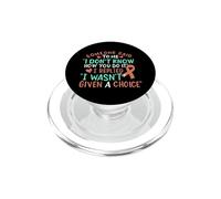 Ruban de Sensibilisation au Cancer de l'utérine - Chemo endométriale PopSockets PopGrip pour MagSafe