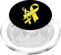 Ruban de Sensibilisation au Cancer des os - Jaune PopSockets PopGrip pour MagSafe