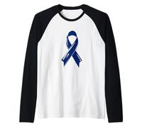 Ruban de Sensibilisation au Cancer du Colon - Bleu foncé Manche Raglan