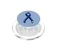 Ruban de Sensibilisation au Cancer du Colon - Bleu foncé - Survivor Fight Chemo PopSockets PopGrip pour MagSafe