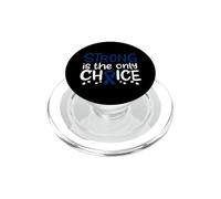 Ruban de Sensibilisation au Cancer du Colon - Bleu foncé - Survivor Fight Chemo PopSockets PopGrip pour MagSafe