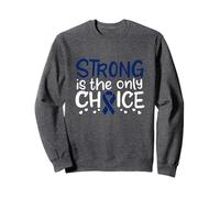 Ruban de Sensibilisation au Cancer du Colon - Bleu foncé - Survivor Fight Chemo Sweatshirt
